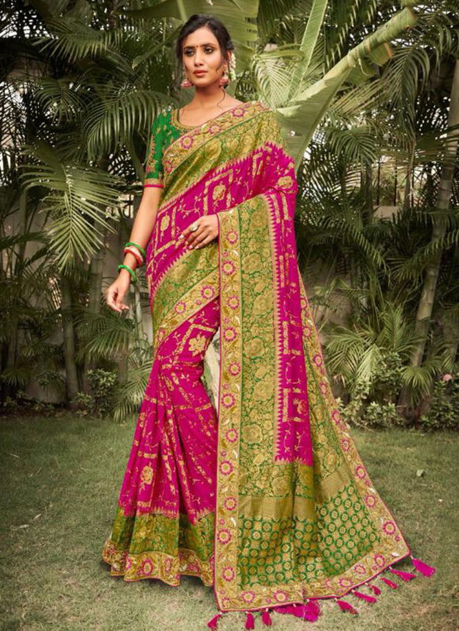 TATHASTU Latest Fancy Designer Heavy Wedding Wear Dola Silk Embroidery Lace Saree Collection